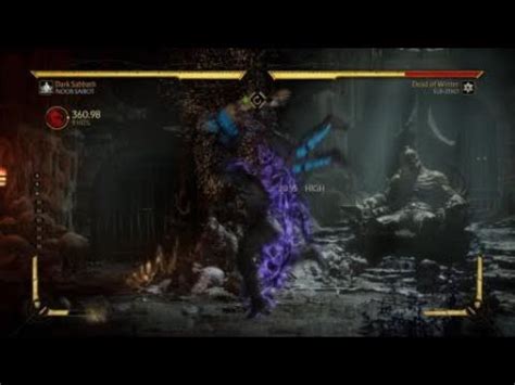 Noob Saibot Dark Sabbath Hits Krushing Blows Finish