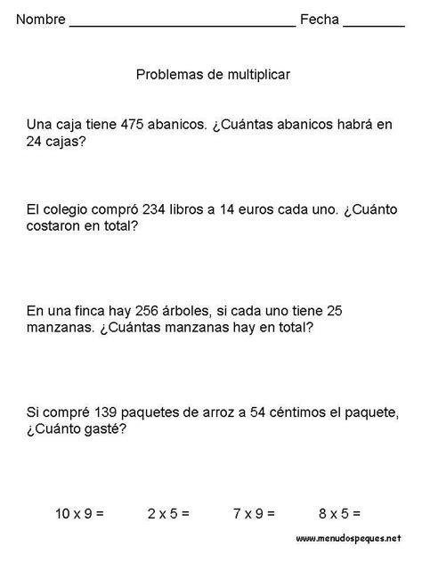 Problemas 24 Multiplicaciones