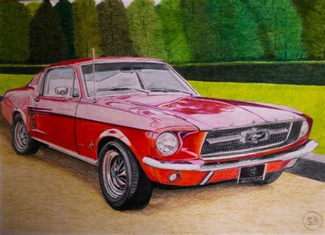 Ford Mustang Drawings In Pencil