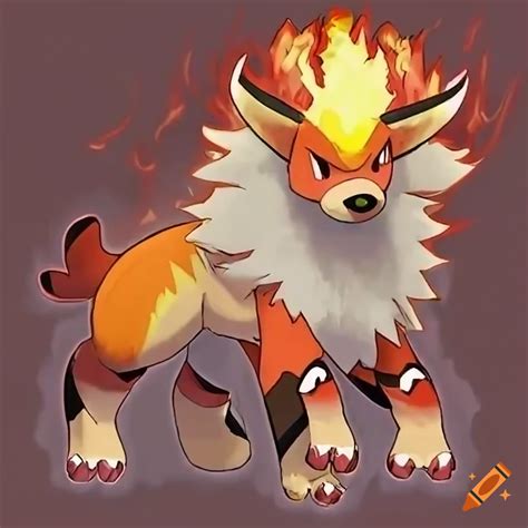 Fire Type Pokemon With Brown Hair Brown Eyes And Orange Black Striped