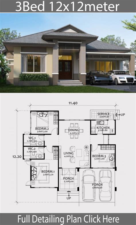 3 Bedroom Bungalow Modern House With Their Floor Plan Splendid Three Bedroom Bungalow House Plan