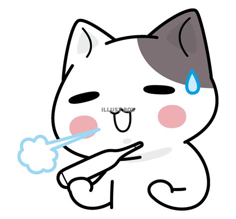 無料イラスト 平熱だった＜ぶち猫 にゃんこ＞