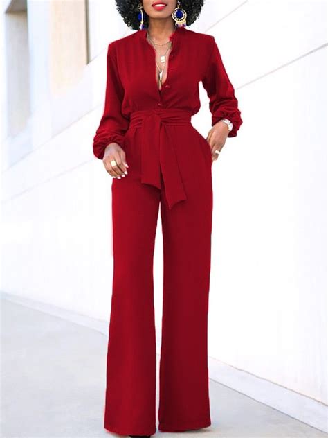 Mock Neck Long Sleeve Wide Leg Jumpsuit Artofit