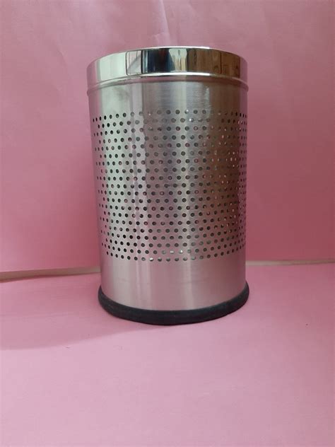 Open Top Steel Ss Dustbin Perforated For Office Size X At Rs