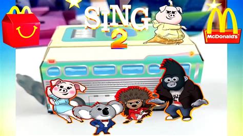 Sing 2 Mcdonalds Happy Meal Toys App Scan Toy Start Show Full Set 8