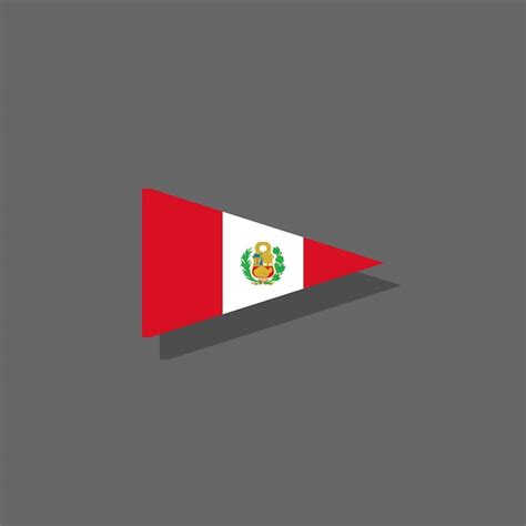 Ilustração Do Modelo De Bandeira Do Peru Vetor Premium