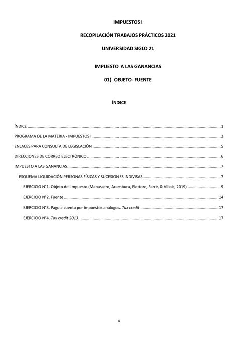 Gu A I Objeto Fuente Impuestos I Recopilacin Trabajos Pr