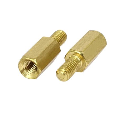 Buy M3 X 10mm Male Female Brass Hex Threaded Pillar Standoff Spacer 24