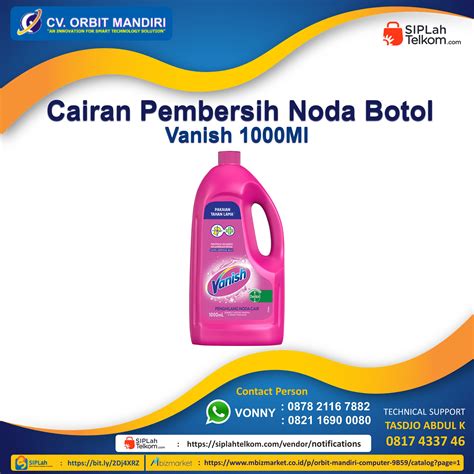 Cairan Pembersih Noda Botol Vanish Ml Siplah