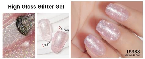 Amazon Ytd Likomey Gel Nail Polish Nude Glitter Ml Rose Pink Brocade Shimmer Jelly