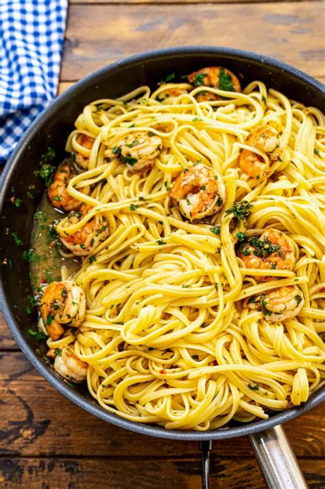 Shrimp Scampi With Linguine Julies Eats And Treats