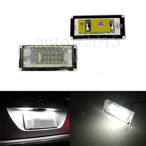 2Pcsw Error Free LED Tail License Number Plate Lights Lamps 18 3528 SMD