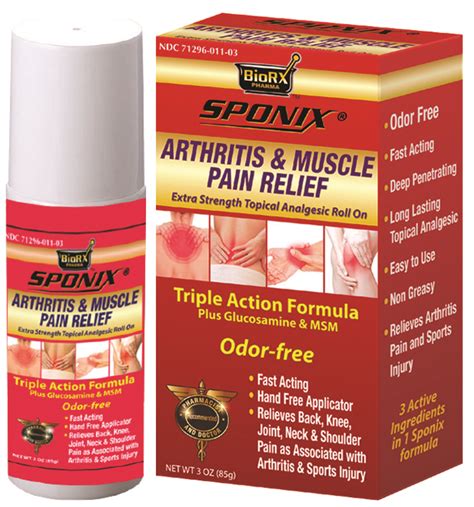 Arthritis And Muscle Pain Relief Roll On 3 Oz Sar372 1699