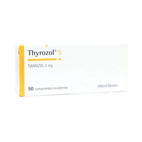 Thyrozol 5mg X 50 Comprimidos Recubiertos Merck FaltasYa