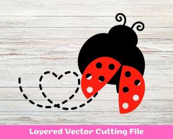 5 Layered Ladybug SVG Cut Files For Cricut And Silhouette Ladybug Svg