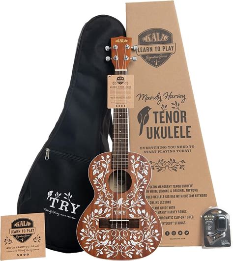 Kala Mandy Harvey Learn To Play Tenor Ukulele Starter Kit Satin