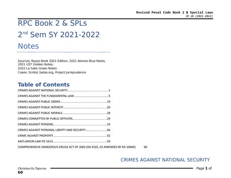 Criminal Law Title Jd B Rpc Book Spls Nd