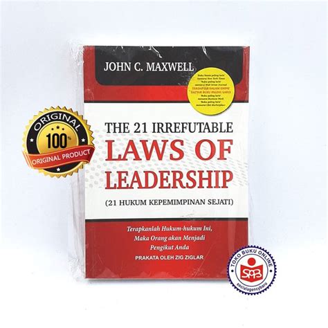 Jual The Irrefutable Laws Of Leadership John C Maxwell Di Lapak