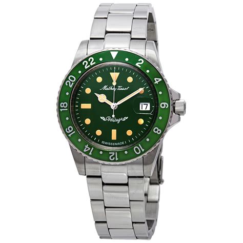 Mathey Tissot Rolly Vintage Automatic Green Dial Men S Watch H Atv