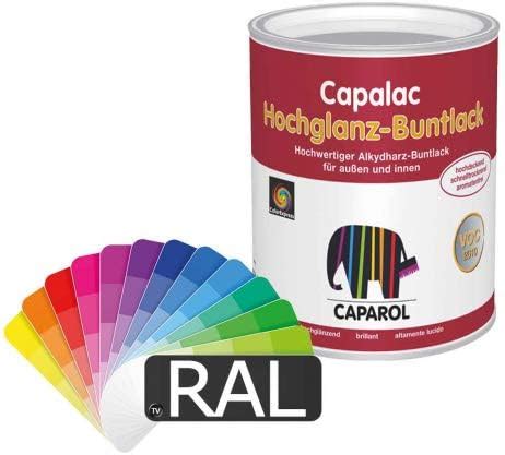 Caparol Capalac Seidenmatt Buntlack 750ml RAL 9005 Tiefschwarz Amazon