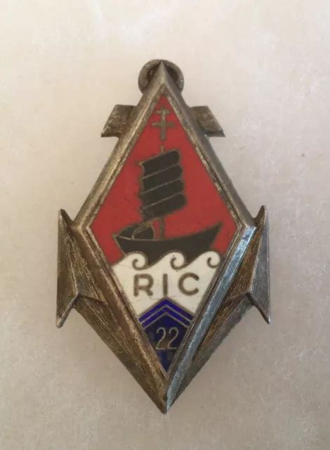 France Tdm Insigne R I C R Giment Infanterie Coloniale En Argent