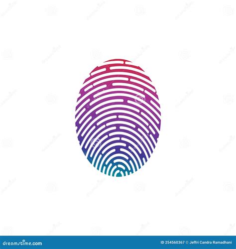 Fingerprint Logo Vector Illustration Stock Vector Illustration Of