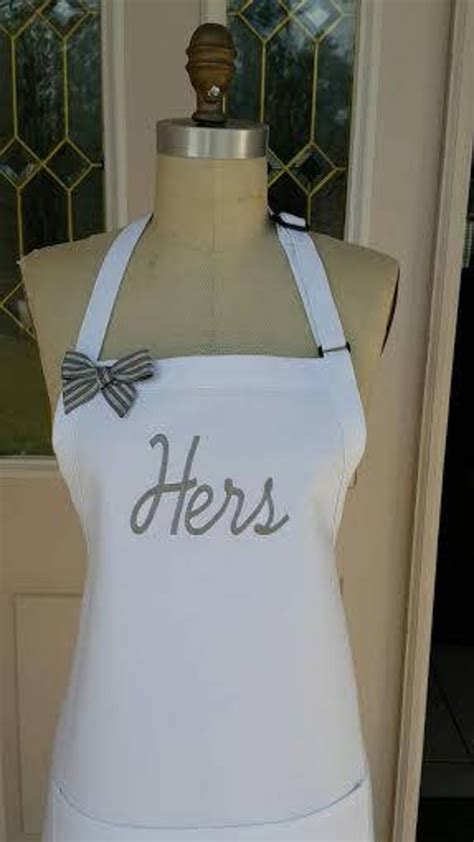 His And Hers Personalized Aprons Couple Aprons Wedding Etsy