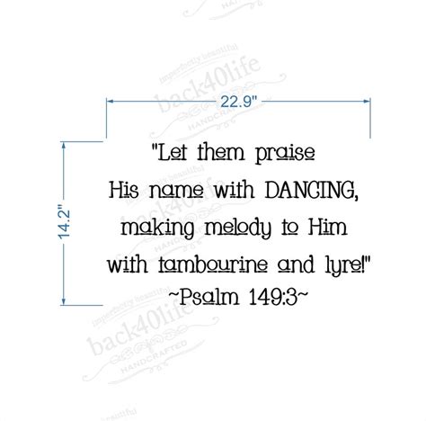 Praise His Name With Dancing Psalm Vinyl Wall Decal Etsy