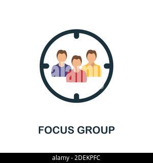 Focus Group Icon Monochrome Simple Digital Marketing Icon For