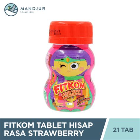 Jual Fitkom Rasa Strawberry Tablet Multivitamin Tablet Hisap Anak