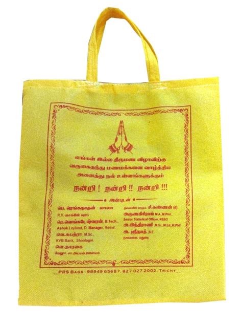 Yellow Jute Non Woven Wedding T Bag Capacity 10 Kg At Best Price