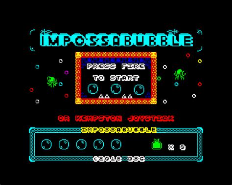 Impossabubble Announced A New Zx Spectrum 48k128k Tape Game With