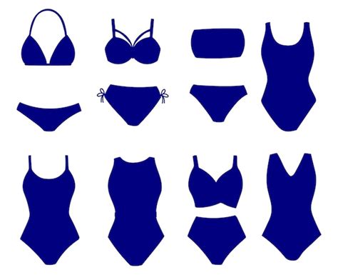 Premium Vector Lingerie Underpants And Bra Silhouette