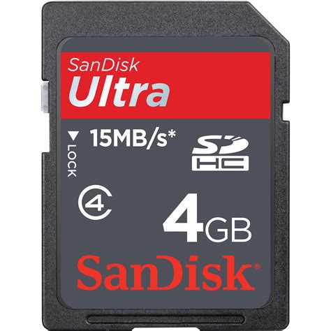 SanDisk 4GB SDHC Memory Card Ultra Class 4 SDSDRH 004G P36 B H