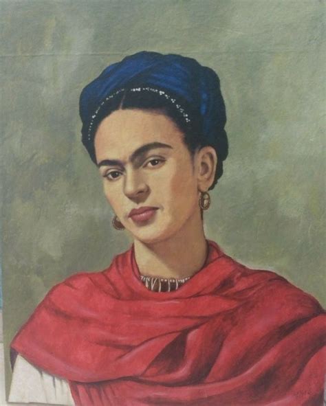 Frida Kahlo El Turbante Azul Acr Lico Sobre Tela Autor Luis Pist