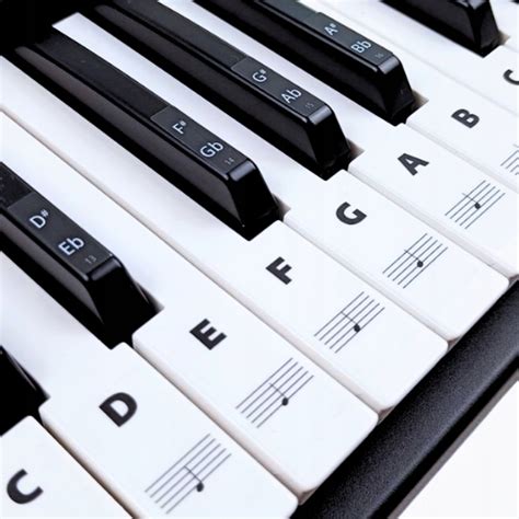 Naklejki Nuty U Atwiaj Ce Nauk Gry Na Pianinie Keyboardzie Gama B