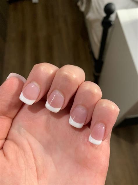 Short Square French Nails