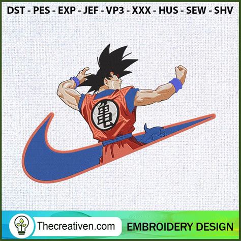 Goku Train Embroidery Designs Nike Dragon Ball Machine Embroidery