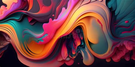 Color Splash Background In Trendy Colors Fluid Art Full Color Flow