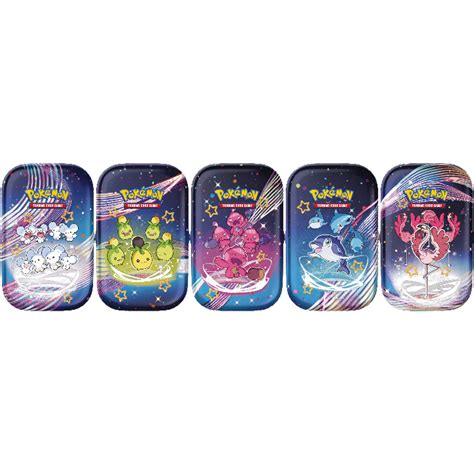 Pokemon Scarlet And Violet Paldean Fates Mini Tin Set Of 5 Game Nerdz