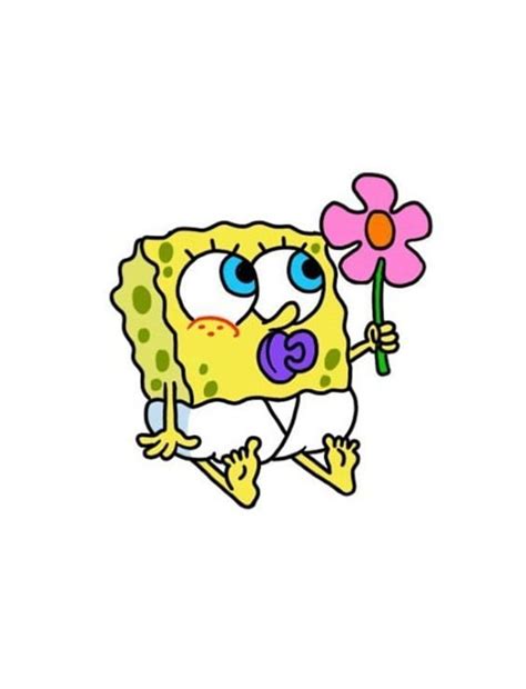 Baby Spongebob Spongebob Drawings Spongebob Painting Cute Baby