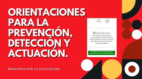 Orientaciones Para La PrevenciÓn DetecciÓn Y ActuaciÓn Youtube