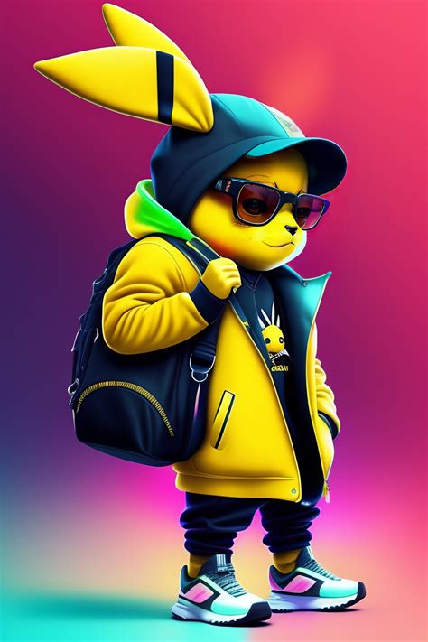 Lexica Cute Stylish Pikachu Dressed In Stylish Futuristic Sportswear