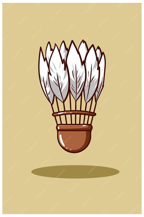 Premium Vector | Shuttlecock cartoon