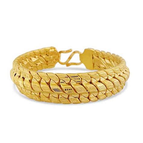 Buy K Wide Gold Mens Bracelet G Om Jewellers