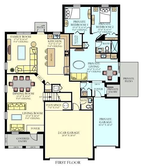 Lennar Next Gen Homes One Story Multi Generational House Plans