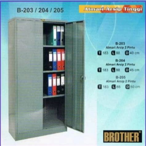 Jual Lemari Besi Lemari Arsip Besi 2 Pintu Brother B 203 B 204