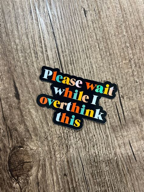 Overthinker Sticker Sticker Die Cut Stickers Die Cuts Etsy