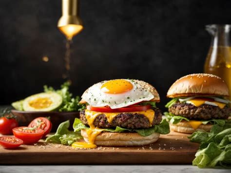 Premium Ai Image Egg Burger