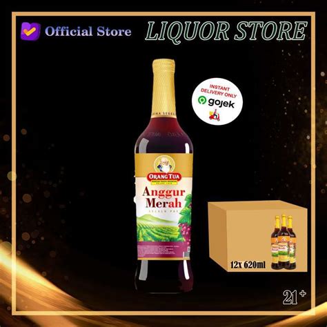 Jual Anggur Merah Gold Orang Tua 620ml Karton 12botol KHUSUS GRAB